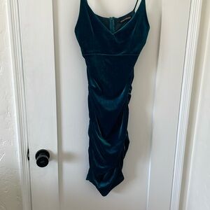 Velvet teal Naked wardrobe Party dress